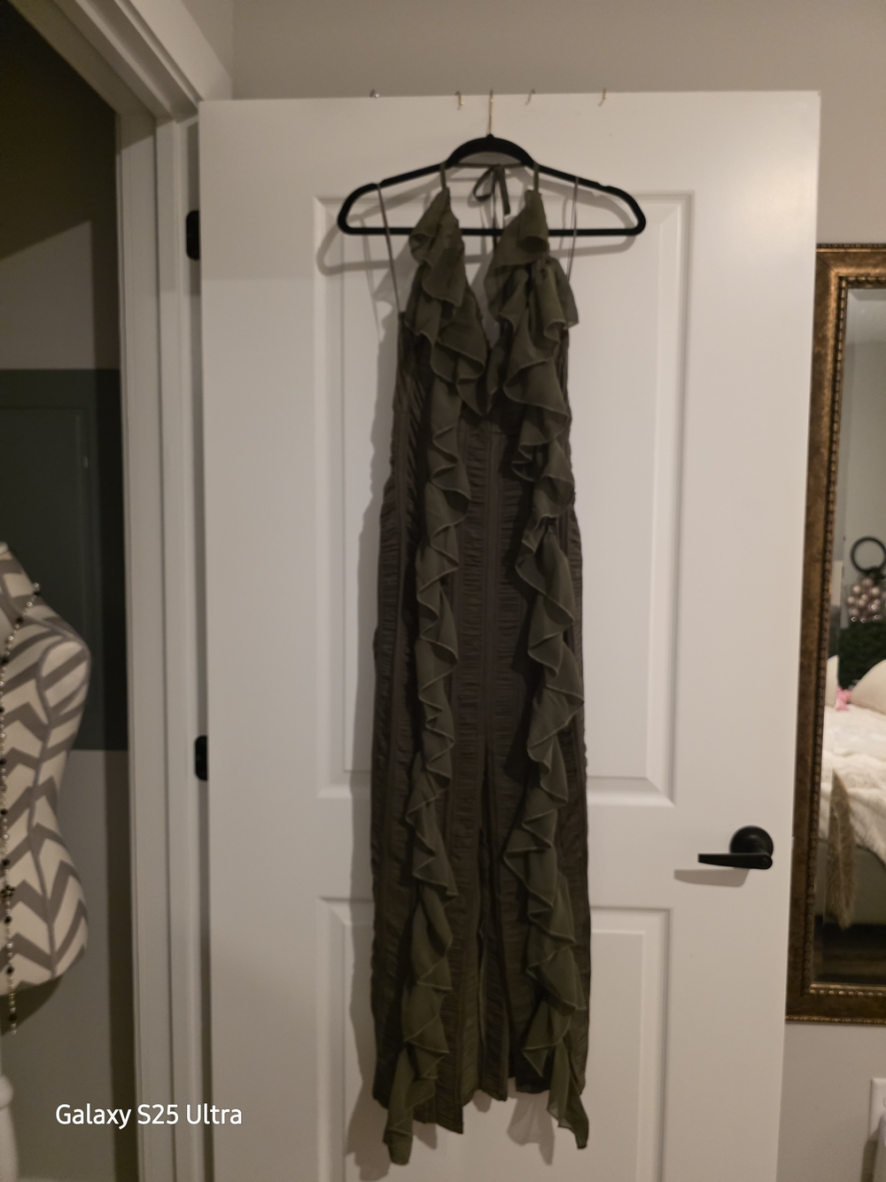 Olive Halter Womans Dress